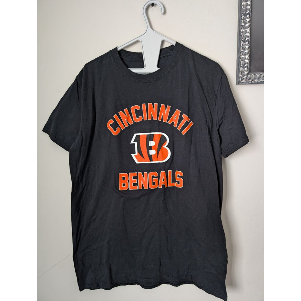 NFL Cincinnati Bengals Black Orange Short Sleeve Tee L, Men's